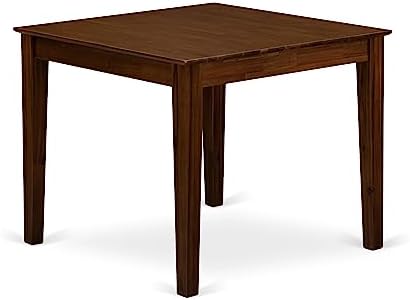 East West Furniture OXAB5-AWA-05 5 Piece Kitchen Table Set for Small Spaces Includes a Square Modern Dining Table and 4 Parson Kitchen Chairs, 36x36 Inch, Antique Walnut