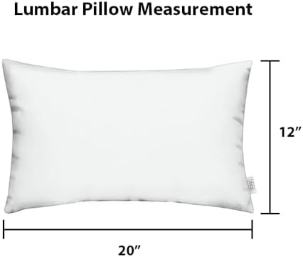RSH DECOR Sunbrella 20" x 12" Lumbar Throw Pillows Set of 2 | Water...