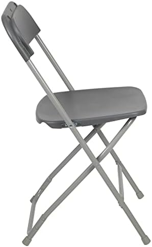 Flash Furniture Hercules Plastic Folding Event Chair, Gray, 6-Pack