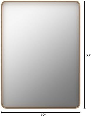 LOAAO 22"X30" Gold Bathroom Mirror