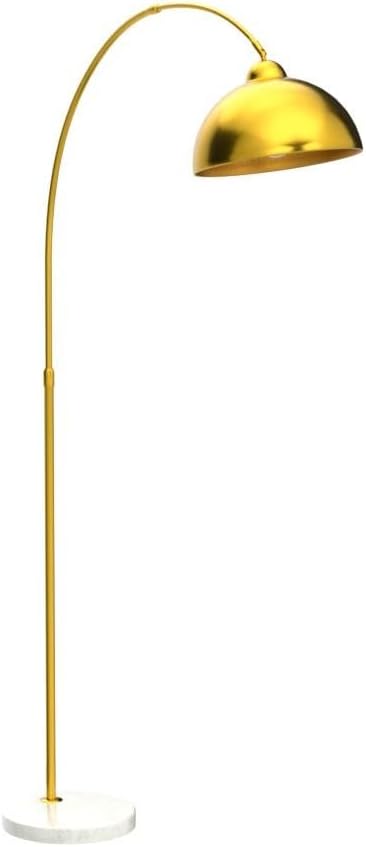 GoBright Gold 73" Arc Floor Lamp, Adjustable Farmhouse Tall Stand Up Light