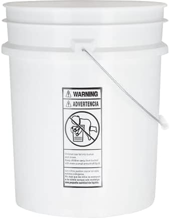 House Naturals Food Grade 5 Gallon Made in USA Plastic Bucket with Air Tight ...