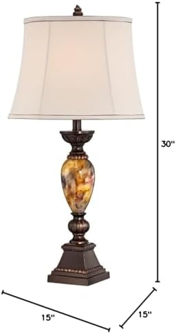 Mulholland 30" Bronze Brown Large 3-Way Table Lamp Table Top Dimmer