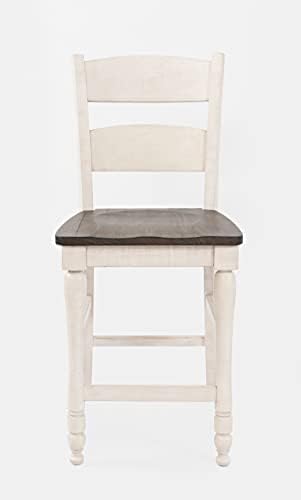 Jofran Madison County Counter Height Stool Set, Seat 24'', Vintage White
