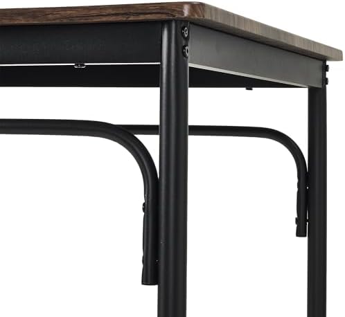 VECELO Kitchen Dining Table Set with Upholstered Bench & 2 Chairs | Space-Saving Compact Design | Perfect for Small Apartments, Breakfast Nooks, Rustic Brown