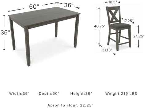 Signature Design by Ashley Caitbrook Counter Height Dining Table Set for 6