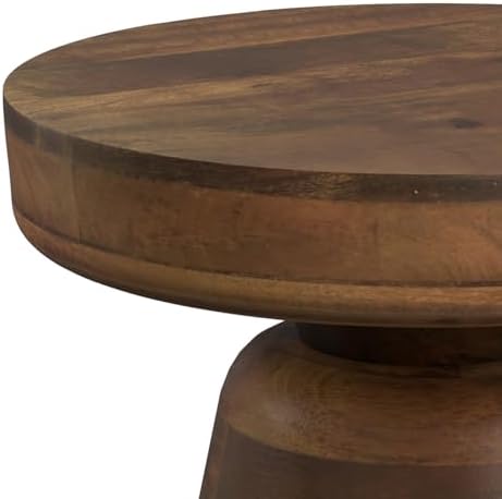 SIMPLIHOME Robbie 16" Wide Solid Wood Rectangular End Table in Walnut Brown