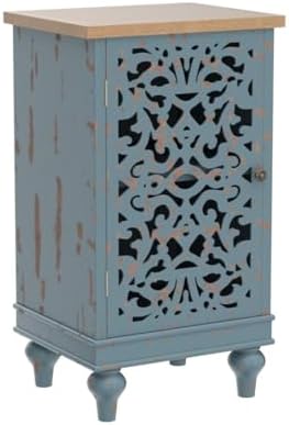 Sophia & William Small Accent Cabinet with Doors, Decorative Carved Cabinet
