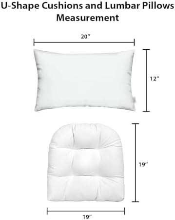 RSH DECOR: Tufted U-Shapes & Lumbars 2 of Each | 19” x 19” & 20"...