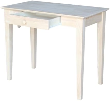 IC International Concepts Solid Wood Unfinished Writing Table