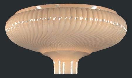 B&P Lamp® 14" Dia., Nu-Gold Rib Swirl Torchiere Shade