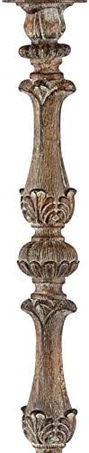 Regency Hill 62" Tall Traditional French Candlestick Faux Wood Floor Lamp