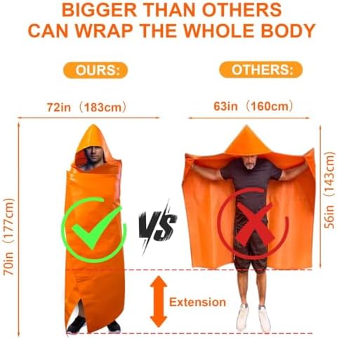 Fire Escape Cloak, Extra Big, Emergency Used as A Fire Blanket, for Home