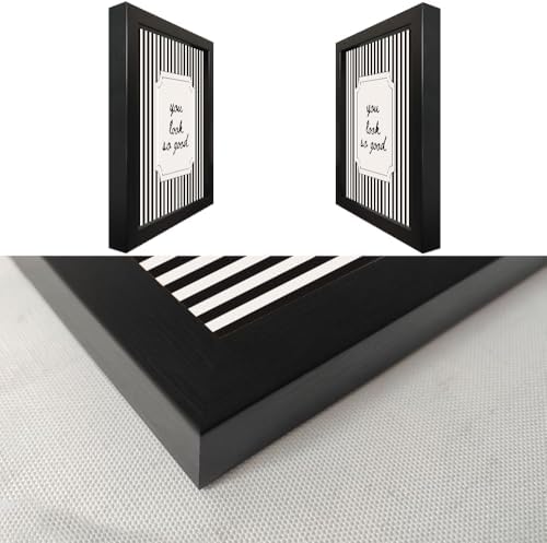 Black and White Modren Bathroom Decor You Look So Good Framed Black Striped C...