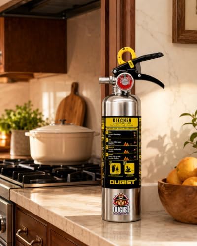 Ougist Class K Fire Extinguisher for Kitchen, 1-A:K, 34 Fl Oz Wet Chemical