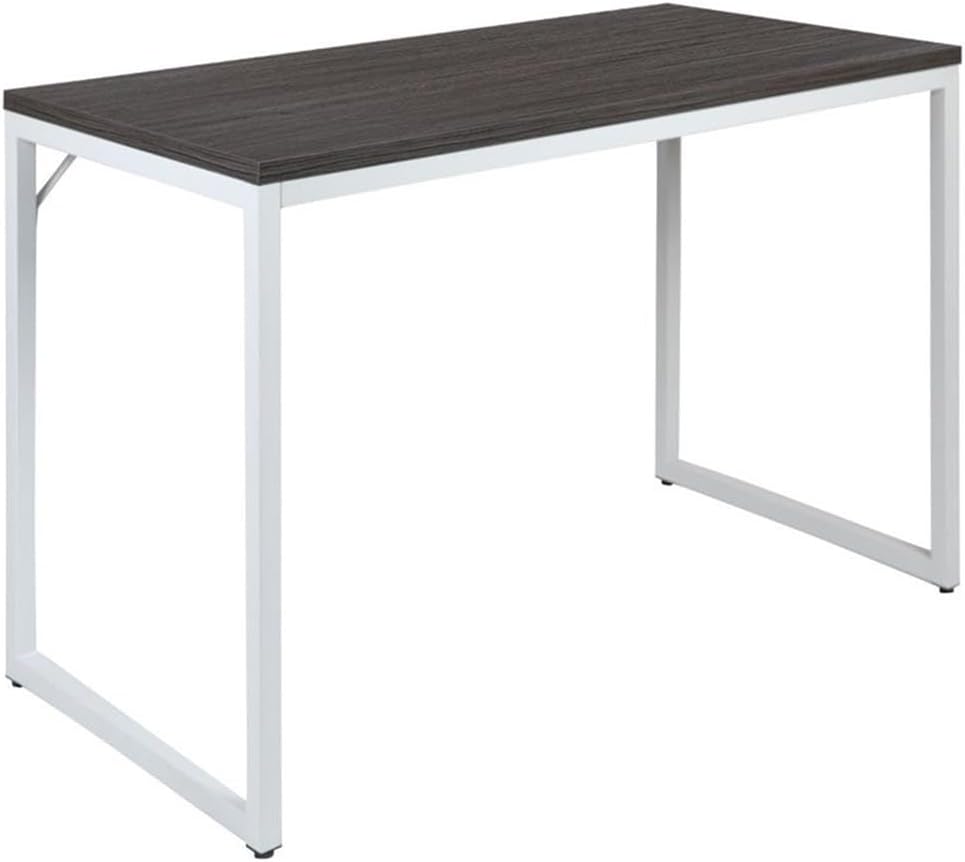 Flash Furniture Industrial Desk, 47", Rustic Gray/White