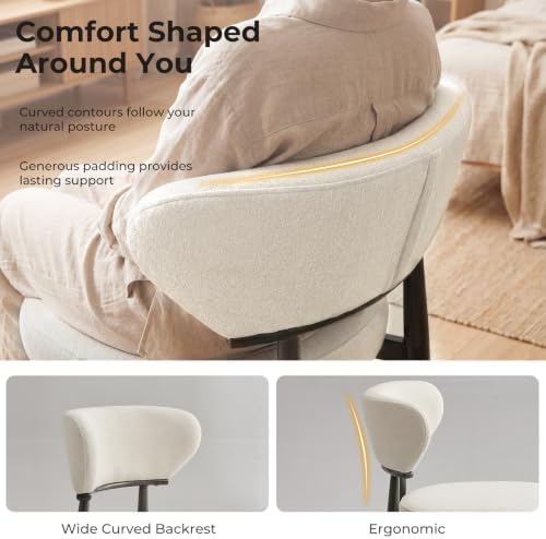 450LBS Dining Chairs Set of 6, Modern Upholstered Fabric Dining Chairs