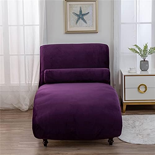 Velvet Chaise Longue Slipcover Luxury Chaise Chair Cover for Living Room Indo...