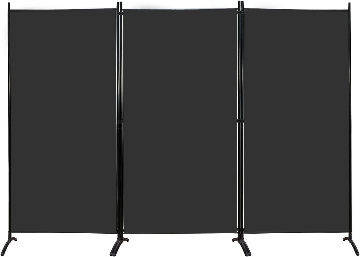 MAYOLIAH Partition Room Dividers 3 Panel Folding Privacy Screens 6 Ft Tall