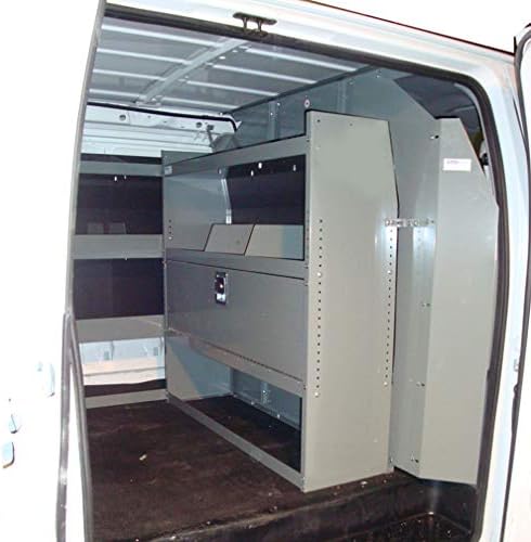 Van Shelving Storage Unit with Door Kit 45" L x 44" H x13 D, Design...