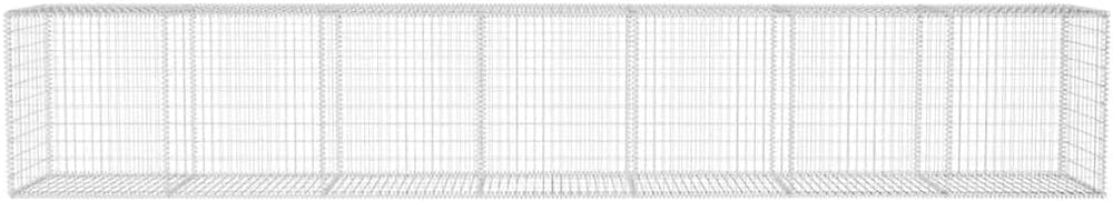 vidaXL Gabion Wall with Cover Galvanized Steel 236.2"x19.7"x39.4