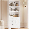 IRONCK 71 in Bookcase with Storage, Industrial Tall Bookshelf with Drawers