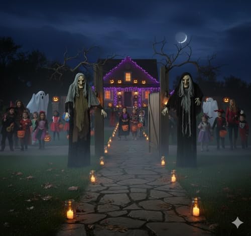 Fun Express Halloween Witches Outdoor Yard Stakes Decor, 3.6ft, 3pc