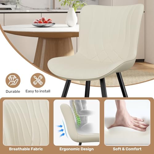 Modern Dining Chair, PU Leather Dining Room Chairs Set of 6