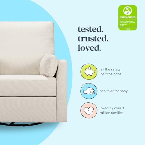 DaVinci Carter's Ethan Swivel Recliner - Performance Cream Linen