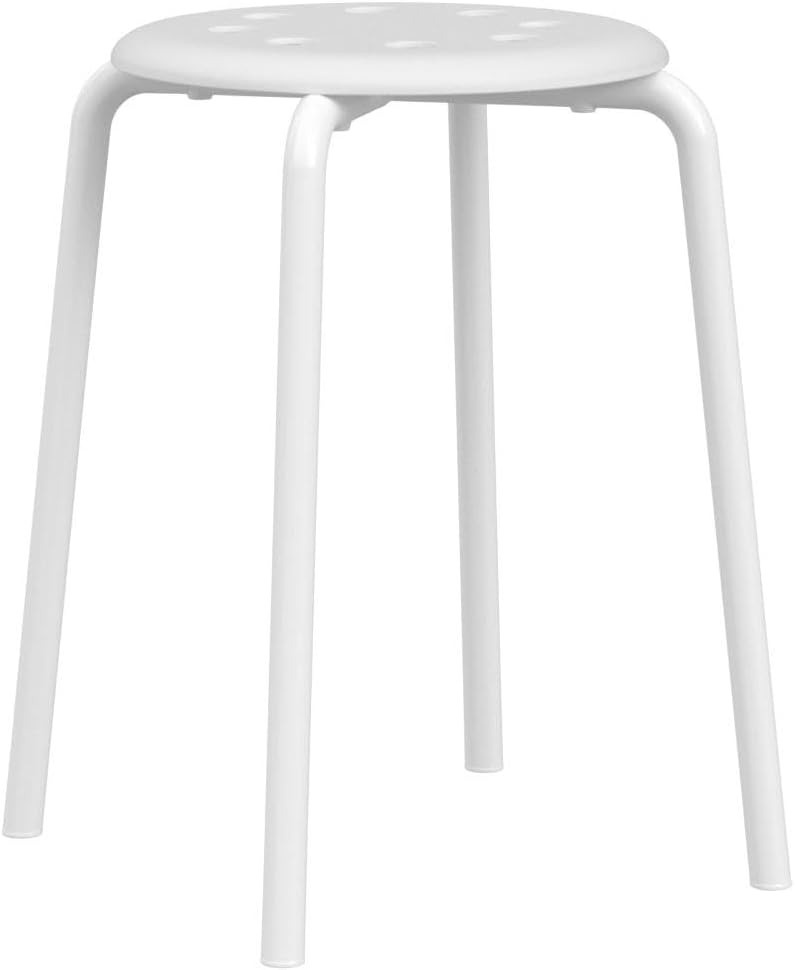 Yaheetech 17.3in Portable Stacking Stool, Set of 5, Black