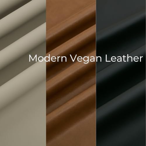 Modern Dining Chairs Set of 6, Faux Leather, Beige Grey
