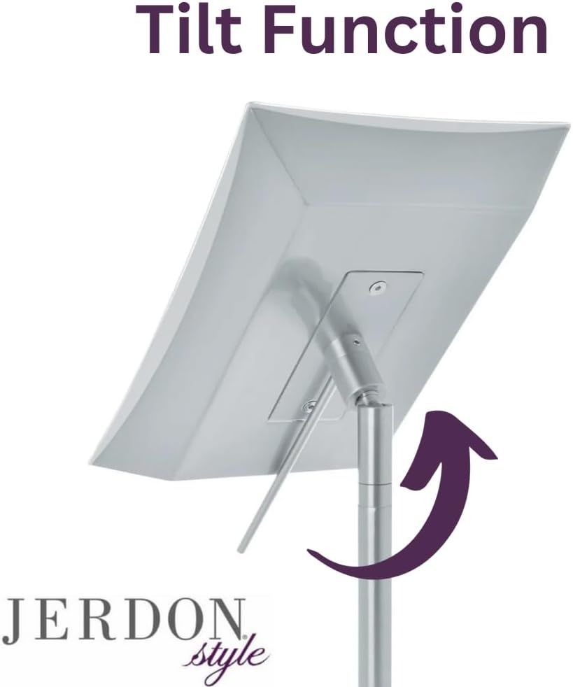 JERDON Lighted Makeup Mirror with 5X Magnification - Nickel - JRT910NL