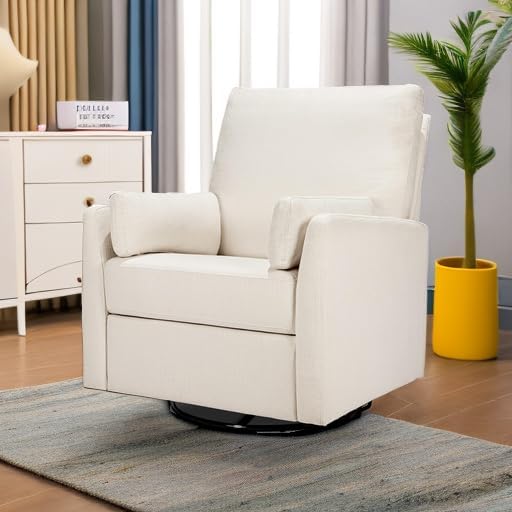DaVinci Carter's Ethan Swivel Recliner - Performance Cream Linen