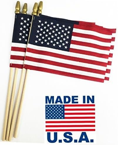 GIFTEXPRESS 12-Pack, Proudly MADE IN U.S.A. 8x12 Inch Spearhead Handheld Amer...