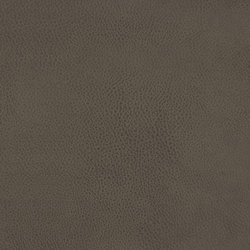 HomePop 19" Modern Channel Tufted Ottoman - Pewter Gray Faux Leather