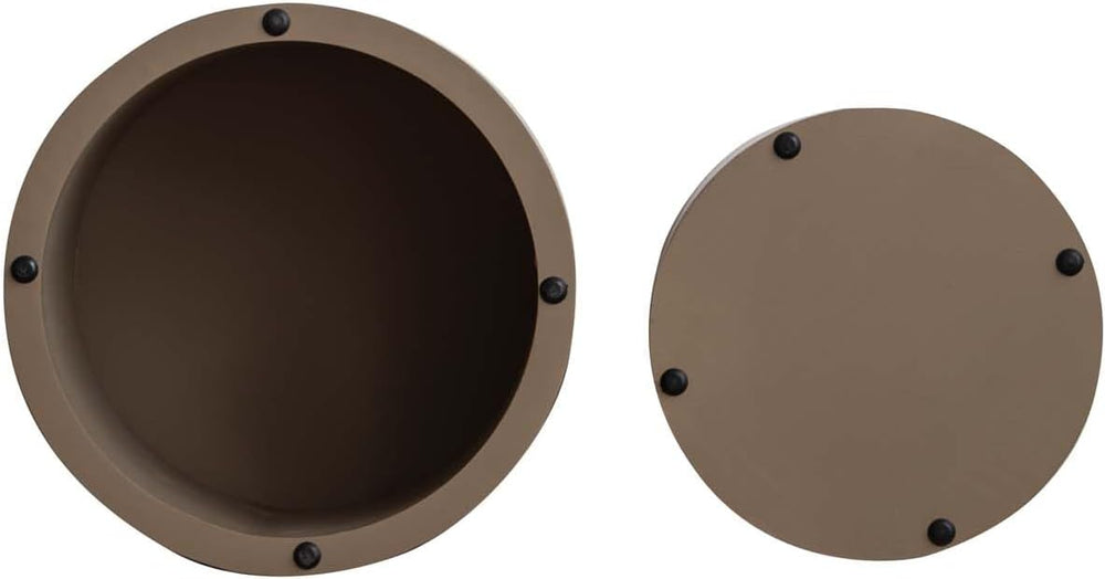 Nesting Coffee Table Set of 2 Modern Round Coffee Table and End Table Set