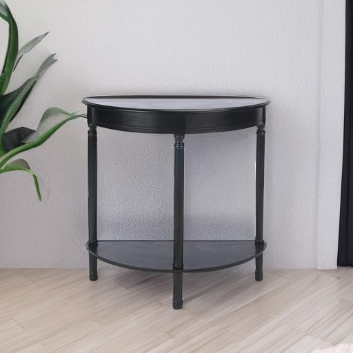 SAFAVIEH Tinsley Wood Console Entryway Table, 28" Black CNS5723B