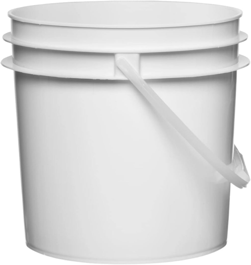 House Naturals 1 Gallon White Bucket with Gasket lid - Food Grade containers ...