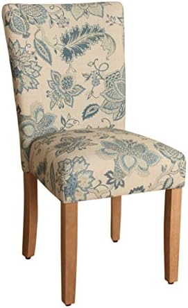 HomePop Parsons Dining Chair, Blue Jacobean (Set of 2)