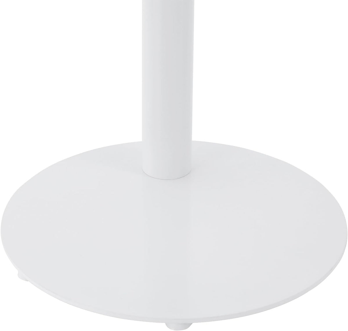 Modern C-Shaped Side Table, Metal End Table for Sofa Couch & Bed, 25in Tall Small Sofa Side Table for Living Room & Bedroom (White)