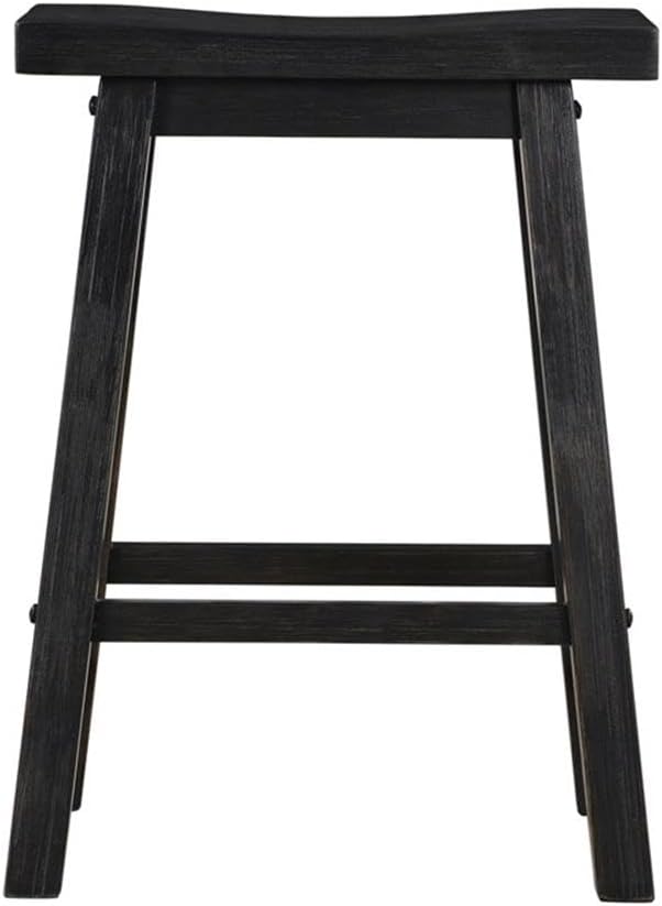 Boraam Sonoma Backless Saddle Kitchen Counter Stool - Black Charcoal