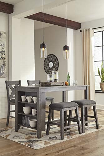 Signature Design by Ashley Caitbrook Counter Height Dining Table, Gray