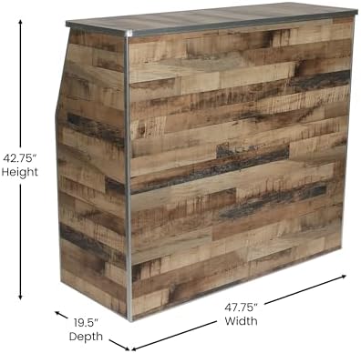 Flash Furniture Wood Folding Event Bar, Natural
