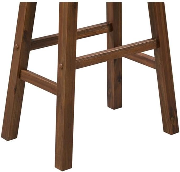 Boraam Sonoma Backless Saddle Kitchen Bar Stool - Chestnut Wire-Brush - Set of 2