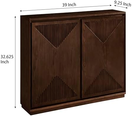 LKTART 39" Narrow Sideboard Buffet Cabinet,Bar Cabinet Solid Wood Doors