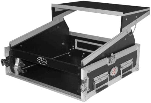 ProX Cases T-2MRLT 2U Rack x 10U Top Mixer DJ Combo Flight Case with Laptop S...