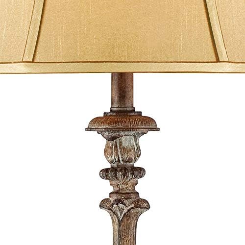 Regency Hill 62" Tall Traditional French Candlestick Faux Wood Floor Lamp