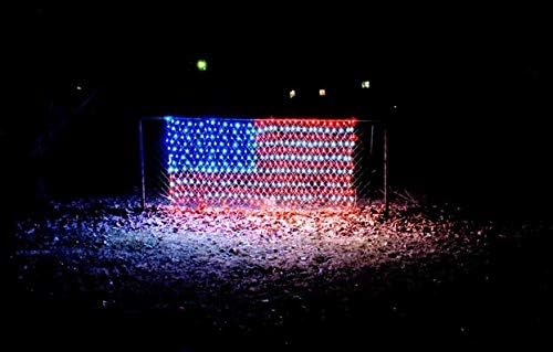 American Flag String Lights, Waterproof Led Flag Net Light, with 420 Super Br...
