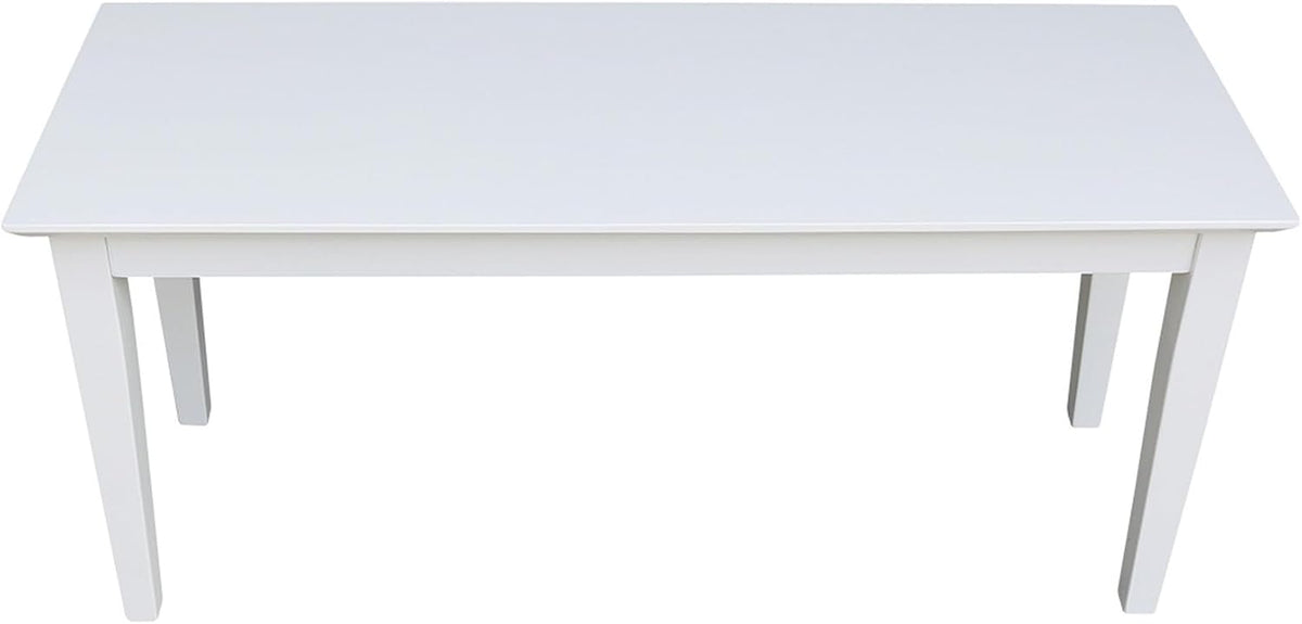 International Concepts Shaker Styled Solid Wood Bench in White