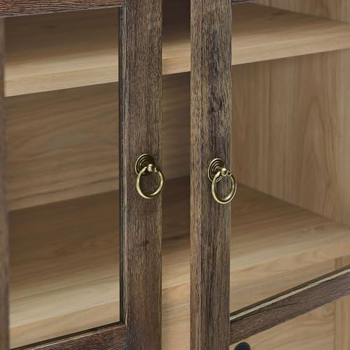 Modway Nolan Modern Farmhouse 71 Inch Tall Arched Storage Display Cabinet in ...